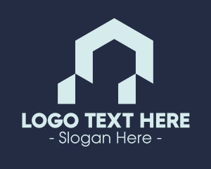 House - Blue Modern Housing logo design