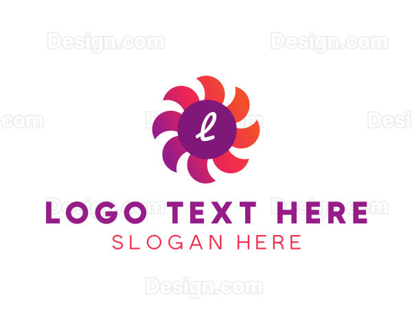 Gradient Flower Propeller Logo