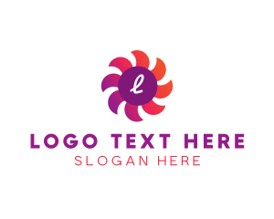 Gradient Flower Propeller logo