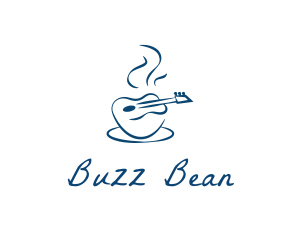 Hot Guitar Teacup logo design