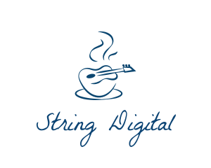 Hot Guitar Teacup logo design