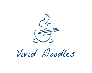 Hot Guitar Teacup logo design