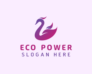 Leaf Swan Zoo logo design