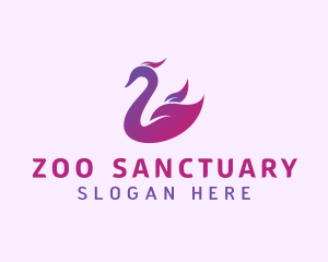 Leaf Swan Zoo logo design