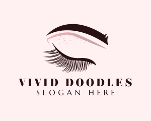 Makeup Eyebrow Eyelash Salon logo design