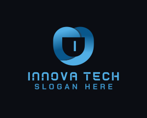 Tech Security Shield logo design