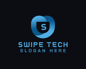 Tech Security Shield logo design