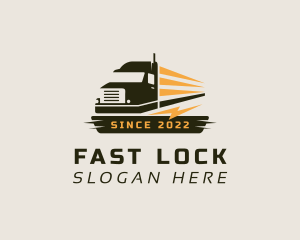 Fast Lightning Truck  logo design