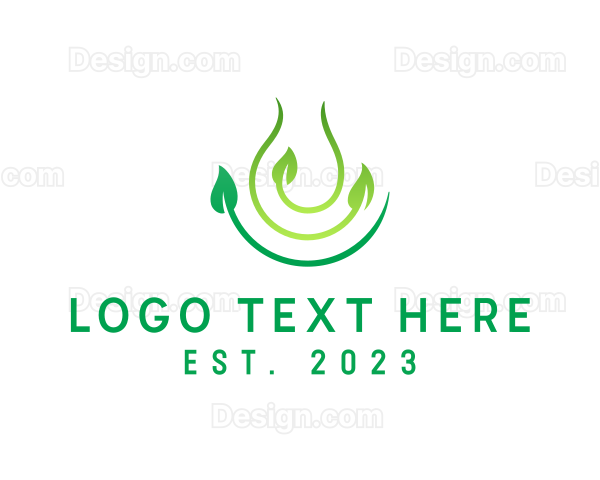 Water Leaf Plant Logo