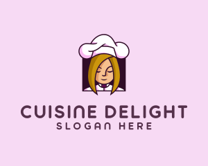 Woman Chef Cook logo design