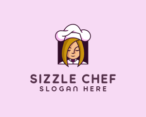 Woman Chef Cook logo design