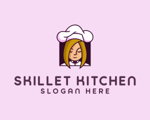 Woman Chef Cook logo design