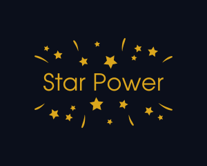 Magic Star Confetti Party logo design