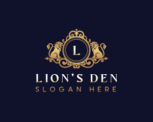 Lion Crest Ornamental  logo design