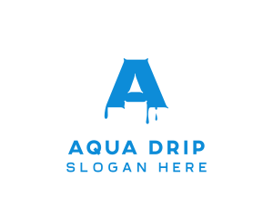 Paint Liquid Dripping logo design