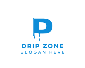 Paint Liquid Dripping logo design