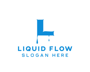 Paint Liquid Dripping logo design