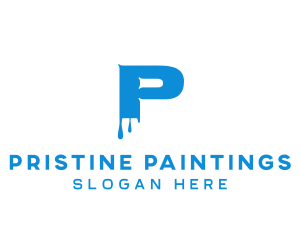 Paint Liquid Dripping logo design