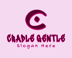 Marker Graffiti Letter C logo design