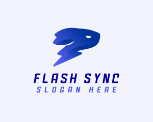 Flash Rabbit Lightning Energy logo design