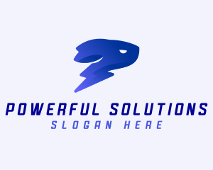 Flash Rabbit Lightning Energy logo design