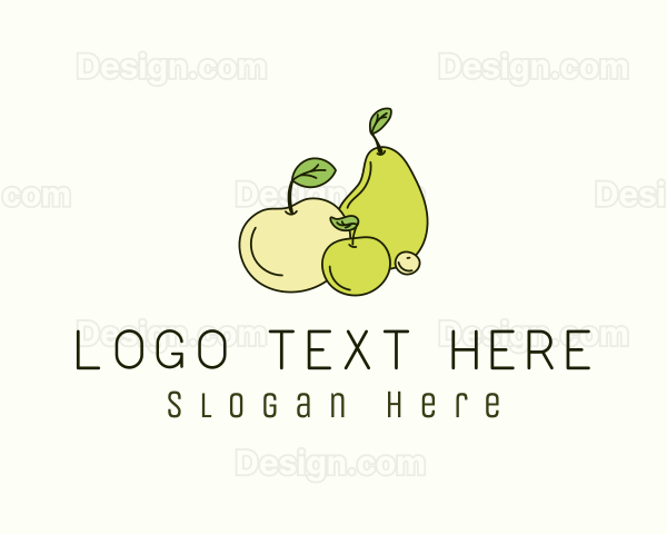 Apple Pear Fruits Logo