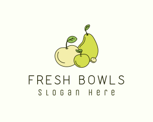 Apple Pear Fruits logo design