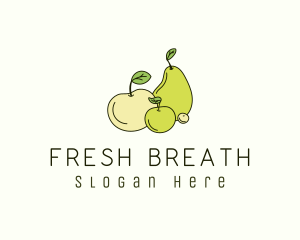 Apple Pear Fruits logo design