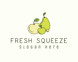 Apple Pear Fruits logo design