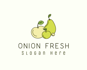 Apple Pear Fruits logo design