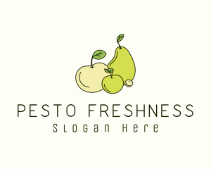 Apple Pear Fruits logo design