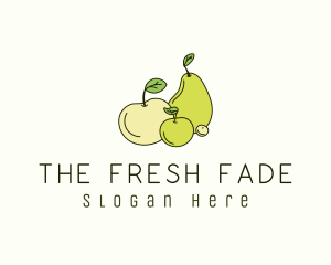 Apple Pear Fruits logo design