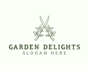 Gardener Grass Shears logo design