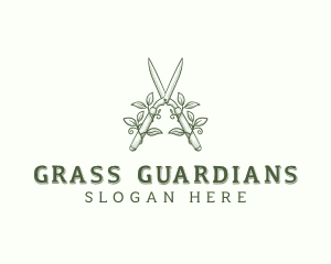 Gardener Grass Shears logo design