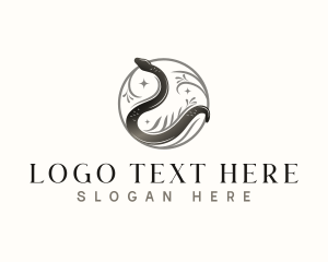 Serpent Floral Snake Logo