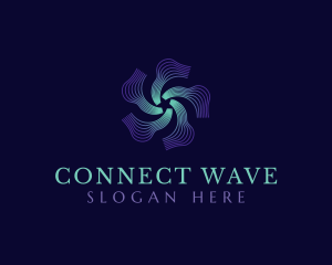 Star Wave Circuit logo design