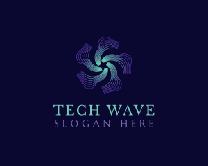 Star Wave Circuit logo design