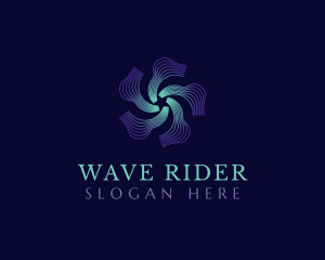 Star Wave Circuit logo design