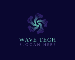 Star Wave Circuit logo design