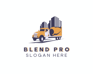 Urban Cement Mixer Truck logo design