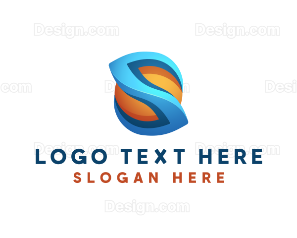 3D Creative Letter S Logo