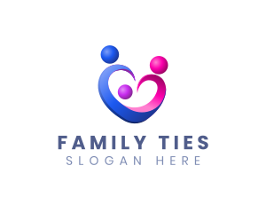 Family Love Heart logo design