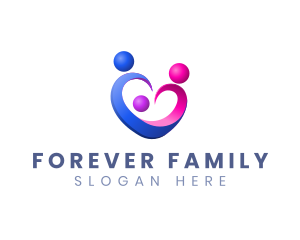 Family Love Heart logo design