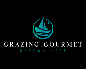 Boat Sailing Travel Logo