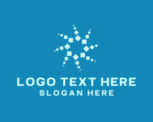 Blue Winter Snowflake logo