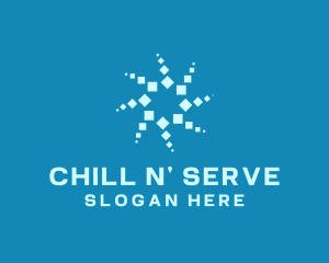 Blue Winter Snowflake logo