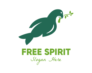 Green Peace Dove logo design