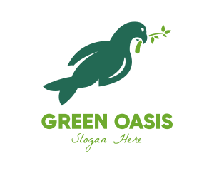 Green Peace Dove logo design