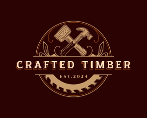 Hammer Carpentry Woodwork logo design