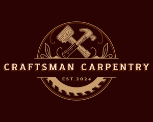 Hammer Carpentry Woodwork logo design